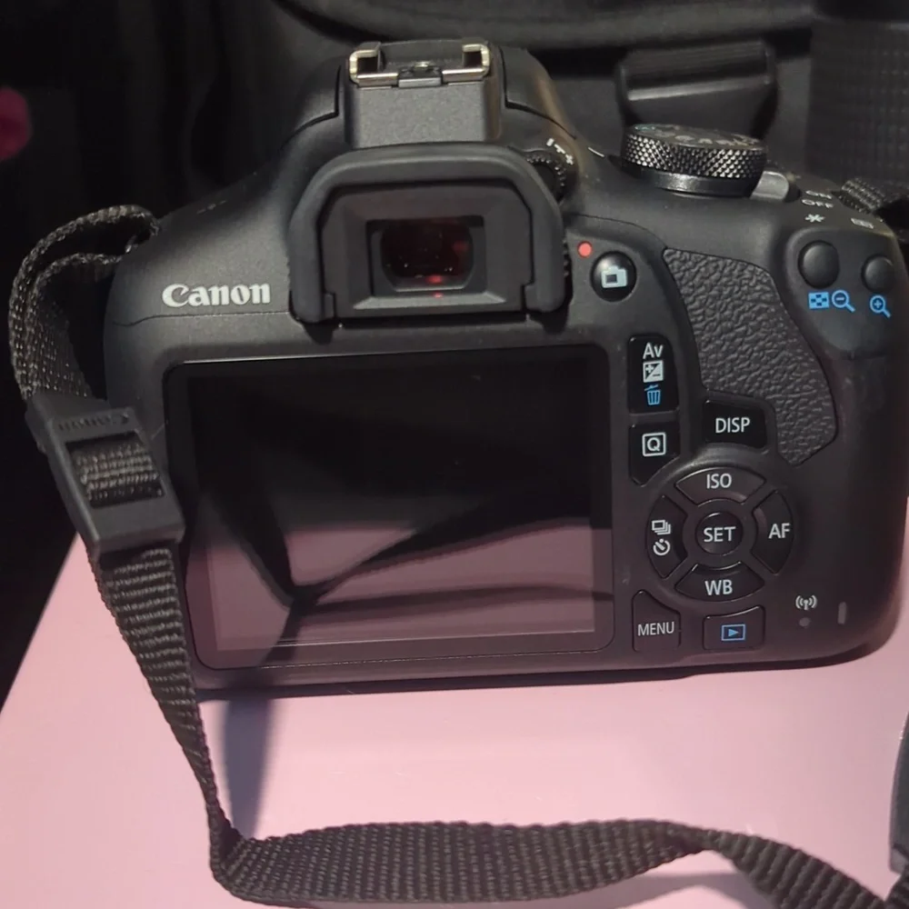 Canon Rebel T7 Dslr Video Two Lens Kit W/ Ef-s 18-55mm & Ef 75-300mm Lens, Black